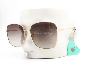 Occhiali da sole Gucci GG 1030SK 003 oro lucido/blu pendenti con custodia vestibilità alternativa - Foto 1 di 11