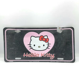 Hello Kitty Sanrio Made In The USA Aluminium License Plate Tag Novelty - Picture 1 of 2