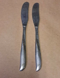 2 Oneida Twin Star Butter Knife Knives Silverware Flatware  - Picture 1 of 4