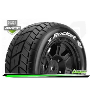 LOUISE LOUT3295BM X-ROCKET KRATON série 8S jeu de pneus monté noir 24 mm - Photo 1/3