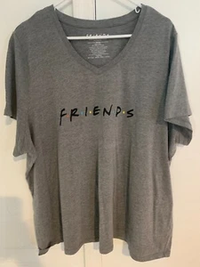 Friends Damen T-Shirt Logo Kurzarm Grafik grau Gr. 26/28 - Bild 1 von 3