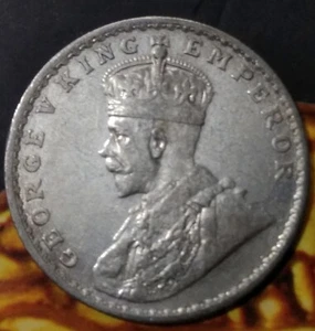 Indien Britisch Eine Rupie 1918-B King George V   - Bild 1 von 4