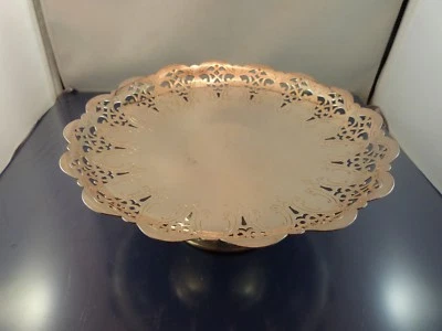 CUENCO PEDESTAL FESTONEADO PERFORADO 8" POR WM A ROGERS CANADA 0146 Foto 1 de 4