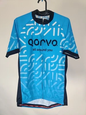 Jersey de ciclismo Jakroo masculino bicicleta azul zíper completo 100% poliéster tamanho grande - Imagem 1 de 4