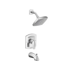 MOEN CANADA Single Handle Square 1-Spray Tub & Shower Faucet - Picture 1 of 10