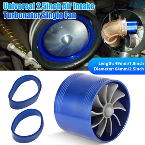 Manguera de admisión de aire frío turbo universal de 2,5 pulgadas turbo ventilador único turbonador ahorro de combustible gas - Imagen 1 de 11