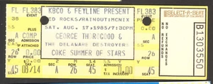 GEORGE THOROGOOD FULL CONCERT TICKET NOT STUB AUG 17 1985 RED ROCKS COLORADO - Picture 1 of 2