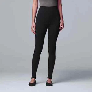 Simply Vera Vera Wang Women' Black Live-In Shaping High Rise Leggings - S/M/L/XL - Picture 1 of 10