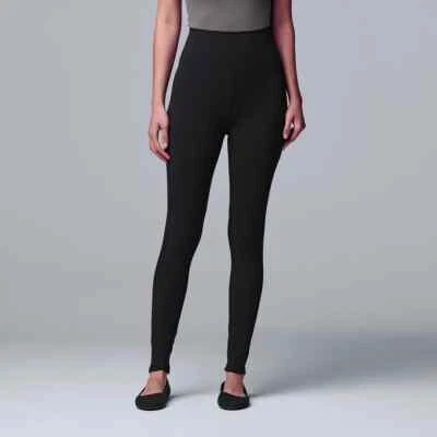 Simply Vera Vera Wang Women' Black Live-In Shaping High Rise Leggings - S/M/L/XL - Image 1 of 4