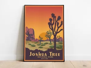 Joshua Tree National Park Travel Print-California Camping Trip-Home Decor - Picture 1 of 4