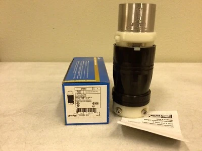NUEVO, ENCHUFE DE BLOQUEO LEVITON 3765-C 3 POLOS, 4 CABLES, 50A-250VDC-600VAC, ENVÍO GRATUITO Foto 1 de 4