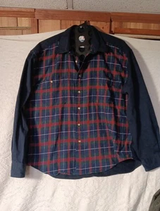 Vintage Great Lakes Recreation Men’s Shirt Sz L Plaid Long Sleeve Blue EXCELLENT - Picture 1 of 11
