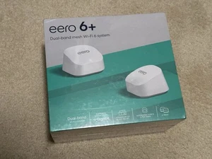 Eero 6+ Dual-Band Mesh Wi-Fi Router 6 System (2-Pack) White - Bild 1 von 4