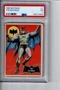 #1   the batman    1966  BATMAN    PSA 1    SOLID CARD    rookie ? - Picture 1 of 2