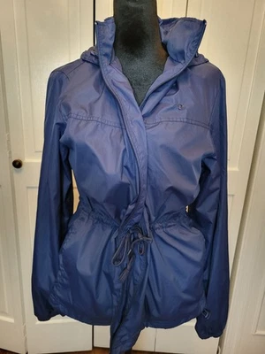 Chaqueta de Lluvia Forrada Anorak con Capucha Azul Real Athletic Works L Raingear Gorpcore Foto 1 de 4