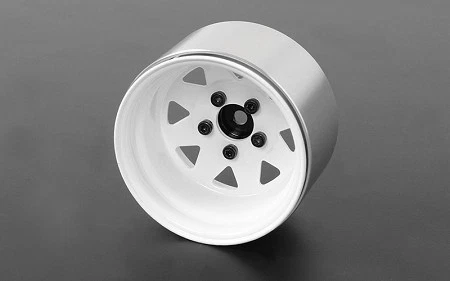 RC4WD Z-W0242 5 Lug Deep Dish Wagon 1.9" Steel Stamped White Beadlock Wheels - Image 1 of 1
