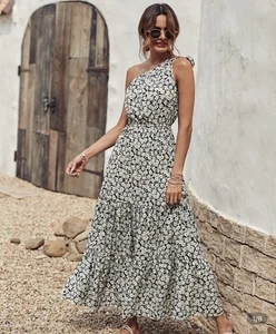 SHEIN Maxi One Shoulder Floral Dress Size L - Picture 1 of 2