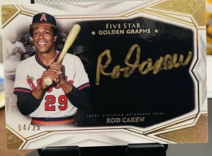 2019 Topps Five Star ROD CAREW Golden Graphs #04/25 ( GG-RC ) AUTO - Picture 1 of 3