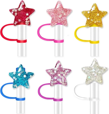 Cubierta superior de paja brillante de resina 6 piezas para Stanley, tapa de cubiertas de paja de 10 mm para Foto 1 de 4