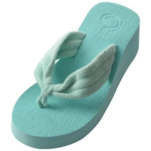 Women's beach sandals Wedges Plateau slippers Thong Flip Flops Home green4776 - Picture 1 of 2
