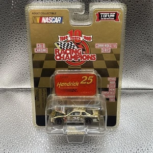 1999 Racing Champions 10 Years Gold Chrome 1/64 Hendrick #25 Stock Car NEW - Picture 1 of 2