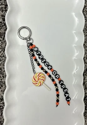 Cartera Halloween Dije Bolso Clip, Truco o Trato Naranja Negro Hecho a Mano Nuevo, ÚNICO EN SU CLASE Foto 1 de 4