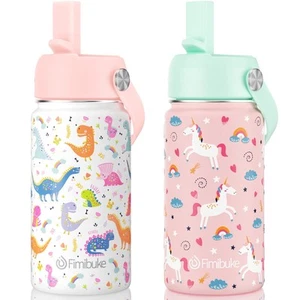 Kids Insulated Water Bottle, 14oz BPA FREE Double Wall Vacuum Tumbler 18/8 St... - Picture 1 of 8