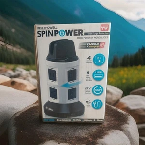 Bell + Howell 4-Outlets / 6 USB Spin Power - The Ultimate Smart Charging Station - Picture 1 of 3