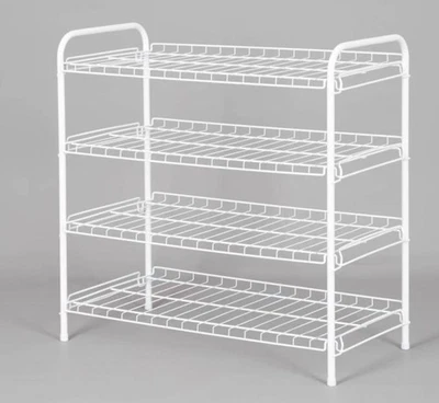 Organizador de zapatos Mainstays de alambre de acero, 4 niveles, capacidad para 12 pares de zapatos, Foto 1 de 4