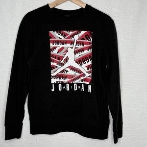 Jordan Air Sweatshirt Youth XL Air Jumpman Pullover Basketball Black - Picture 1 of 6