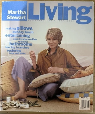 VTG Feb/March 1993 Martha Stewart Living Magazine Issue No. 12 with Recipe Cards - Image 1 of 2