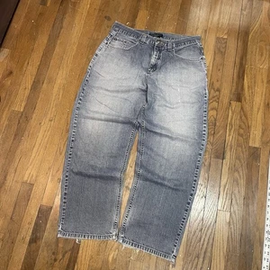 Vintage Y2k Anchor Blue Baggy Jeans, 34x32, Wide Leg Denim, Y2K Skater / Hip Hop - Picture 1 of 7