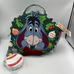 Disney Winnie the Pooh Eeyore Holiday Wreath Convertible Light-Up Mini Backpack - Picture 1 of 10