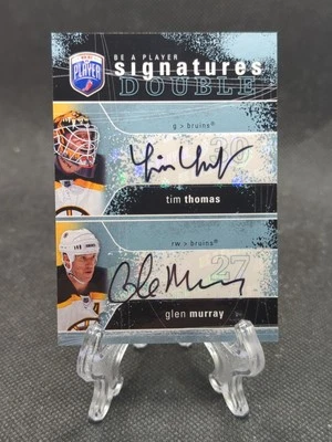 2007 Upper Deck Be a Player Signatures Double Tim Thomas Glen Murray #2S-MT - Image 1 of 2