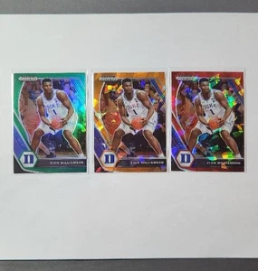 2021 Panini Prizm Draft Picks Zion Williamson Green Prizm, Orange, Red Ice Prizm - Picture 1 of 5