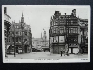 Leicester ENTRANCE TO MARKET PLACE c1951 RP Postcard by Raphael Tuck LST 29 - Picture 1 of 4