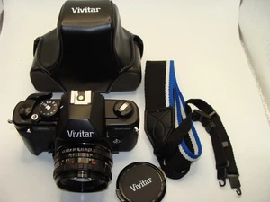 Vivitar V3800N 35mm Film camera with 50mm F 1.7 Lens - Vivitar Case - Works - Picture 1 of 19