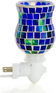 Plug-In Wax Warmer, Mosaic Glass Scent Warmer, Essential Oils, Candle Wax Melts - Picture 1 of 8