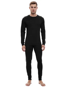 Conjuntos de capa base 100 % lana merino para hombre parte inferior larga UT esquí ropa interior térmica - Imagen 1 de 40