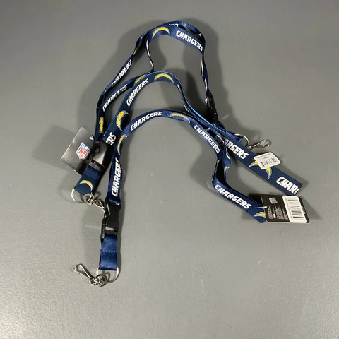Los Angeles Chargers NFL Football Keychain Lanyard with Buckle Blue - LOT OF 3 Cover