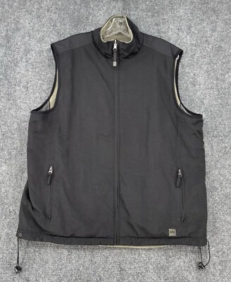 Izod PerformX Reversible Vest Men’s L Black Tan Pockets Outdoor Classic - Image 1 of 4