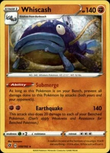 2x (SWSH02-100) Whiscash Rare Pokemon Rebel Clash Card # 100 - Picture 1 of 1