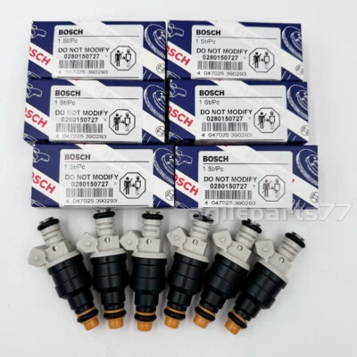 Bosch 0280150727 OEM Fuel Injectors Set (6) For 1986-1989 Ford Ranger 2.9L V6 - Image 1 of 4