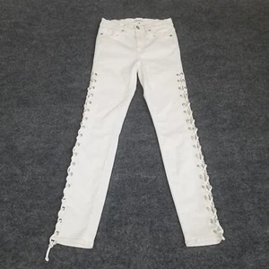 Jeans stringati GOOD AMERICAN bianchi "Good Legs" taglia 4/27 - Foto 1 di 15