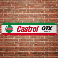 Castrol GTX Banner Motor Oil Garage Workshop PVC Sign Trackside Car Display