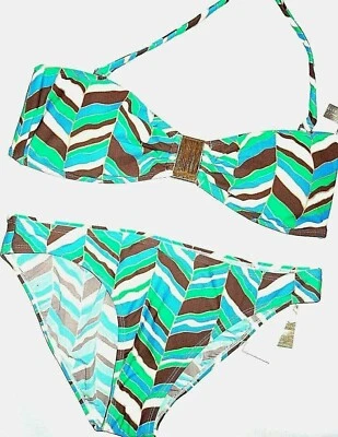  Traje de baño bikini Leilani Aqua Bandeau para mujer - talla 14 - venta al por menor $84 Foto 1 de 3