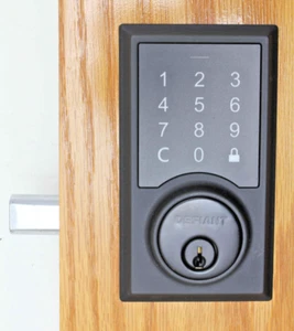 Defiant Touchpad Deadbolt Matte Black 1007587013 #8r0 - Picture 1 of 4