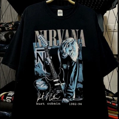 Camiseta Nirvana Kurt Cobain Rock Concert Tour De Colección Diseño Gráfico Camiseta Foto 1 de 4