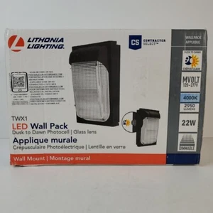 Lithonia Lighting TWX1 LED ALO 40K MVOLT DDBTXD Outdoor Led Wall Pack,2950 - Picture 1 of 3