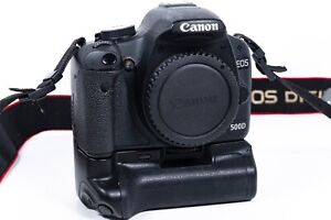 Canon EOS 500D 15.1MP Digital SLR Camera Body + AA Battery Grip & Strap